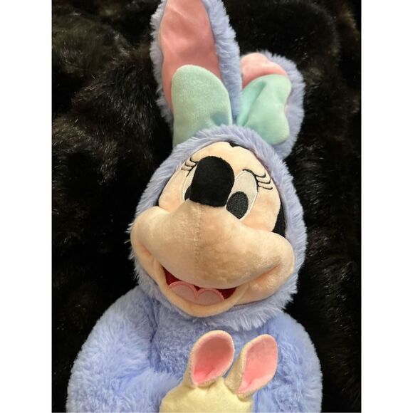 Disney Store 2019 Minnie Mouse Easter Bunny Plush Toy Doll 18" Purple Rabbit EUC - Picture 2 of 5